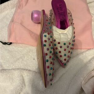 Kate Spade Pink and Purple Embellished Flats